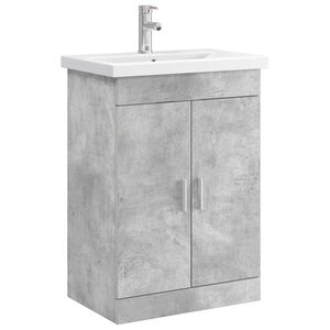 vidaXL Zestaw mebli łazienkowych Betonowy szary 61 x 40 x 84,5 cm