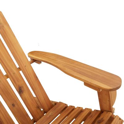 vidaXL Fotel bujany Adirondack z poduszkami, lite drewno akacjowe