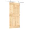 vidaXL Drzwi przesuwne Naturalne i białe 95 x 210 cm