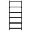 vidaXL 6-poziomowy regał na książki, czarny, 80x30x188 cm