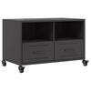 vidaXL Szafka RTV, czarna, 68x39x43,5 cm, stal