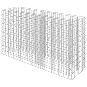 vidaXL Podwyższona donica gabionowa, galwanizowana stal, 180x50x100 cm