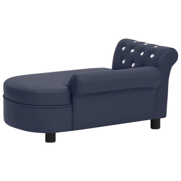 vidaXL Sofa dla psa, niebieska, 83x45x42 cm, sztuczna sk&oacute;ra