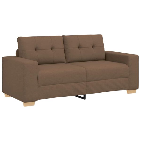 vidaXL Sofa dwuosobowa, brązowa, 180x77x82 cm, tkanina