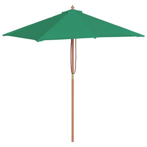 vidaXL Parasol ogrodowy na drewnianym słupku, 150 x 200 cm, zielony