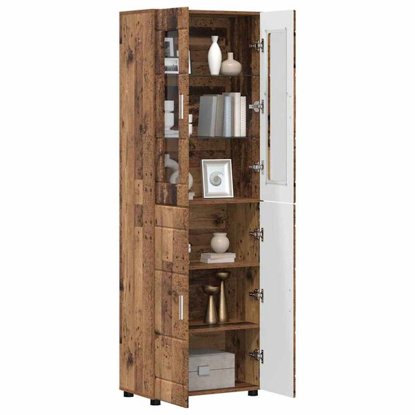 vidaXL Highboard Stare drewno 60 x 35 x 182 cm Materiał drewnopochodny