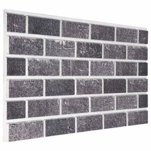 vidaXL Panele ścienne 10 szt. 100 x 50 cm Czarny i szary Pianka EPS
