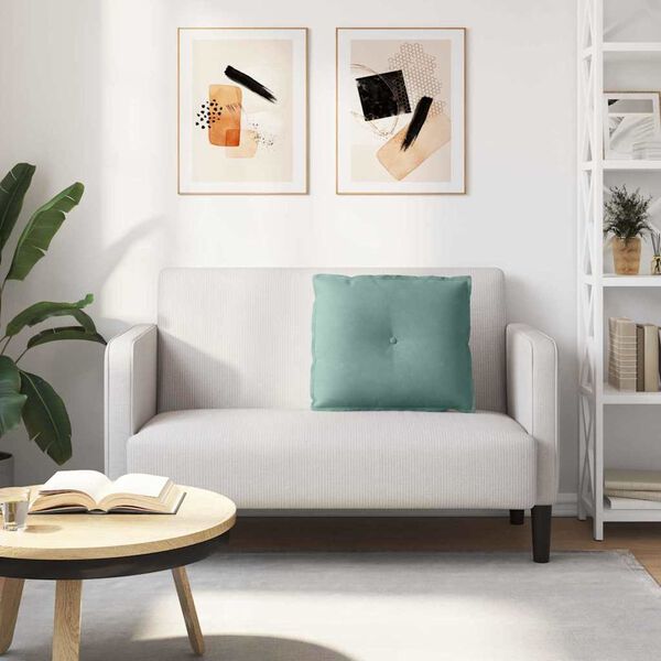 vidaXL Poduszka na plecy Zielony morski 60 x 50 cm Tkanina sztruksowa