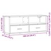 vidaXL Szafka pod TV, czarna, 100x31x39,5 cm, materiał drewnopochodny