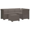 vidaXL Sofa ogrodowa dla 4 os&oacute;b w stylu rattanowym PP jasnoszary