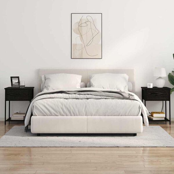 vidaXL Szafka Nocna Czarny Dąb 42 x 41 x 56 cm Materiał drewnopochodny