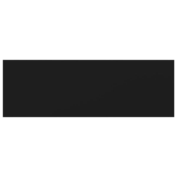 vidaXL P&oacute;łki na książki, 8 szt., czarne, 60x20x1,5 cm, płyta wi&oacute;rowa