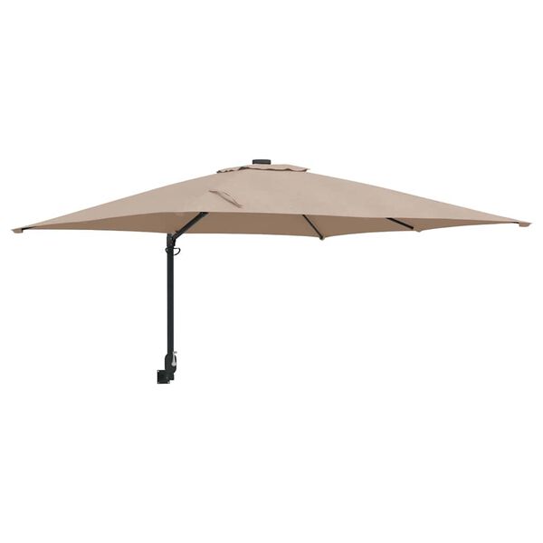 vidaXL Parasolka ogrodowa Taupe i Czarny 248.5 x 247.5 x 160 cm