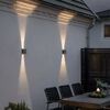 KONSTSMIDE Lampa ścienna LED Chieri, 2 x 6 W, antracytowa