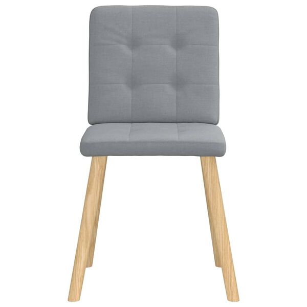 vidaXL Krzesła stołowe, 4 szt., jasnoszare, obite tkaniną