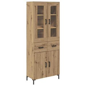 vidaXL Highboard 2 pcs Dąb rzemieślniczy Materiał drewnopochodny