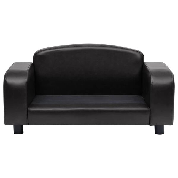 vidaXL Sofa dla psa, czarna, 80x50x40 cm, sztuczna skóra