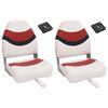 vidaXL Składane siedziska do łodzi, 4-cz., z wysokim oparciem