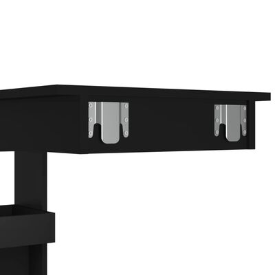 vidaXL Stolik barowy, czarny, 102x45x103,5 cm, materiał drewnopochodny