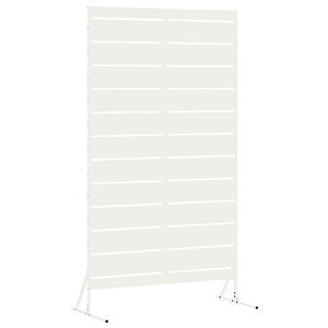 vidaXL Ekran prywatności 100 x 50 x 180 cm Stal Biały