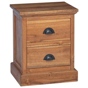 vidaXL Stolik nocny Naturalny 40 x 30 x 50 cm Lite drewno teakowe