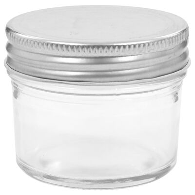 vidaXL Szklane słoiki na dżem, srebrne pokrywki, 48 szt., 110 ml