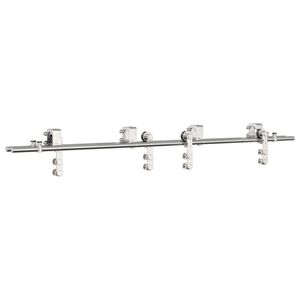 vidaXL System do mocowania drzwi przesuwnych, 183 cm, stal, srebrny