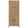 vidaXL Highboard Dąb rzemieślniczy 69,5 x 34 x 180 cm