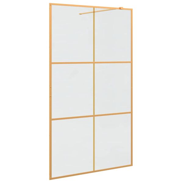 vidaXL Ściana prysznicowa typu walk-in złoty 115 x 195 cm