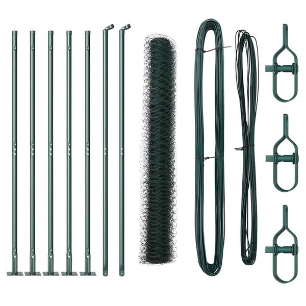 vidaXL Słupek ogrodzeniowy. Zielony 10 x 0,8 m (siatka 50 mm)