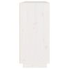 vidaXL Szafka, biała, 110x34x75 cm, lite drewno sosnowe