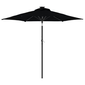vidaXL Parasol ogrodowy na stalowym słupku, czarny, 225x225x212 cm