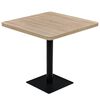 vidaXL Stolik bistro z MDF na stalowej podstawie, 80x80x75 cm, dębowy