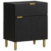 vidaXL Szafka nocna, czarna, 50x33x60 cm, materiał drewnopochodny