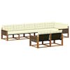 vidaXL Zestaw sof na zewnątrz z poduszką 8 pcs Naturalny i Kremowy