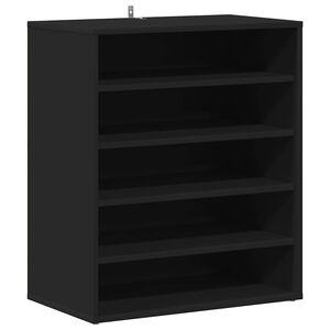 vidaXL Szafka na buty, czarna, 60x35x70 cm, materiał drewnopochodny
