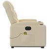 vidaXL Podnoszony fotel masujący, elektryczny, rozkładany, kremowy