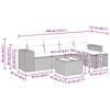 vidaXL 6-cz. zestaw mebli ogrodowych z poduszkami, szary, polirattan