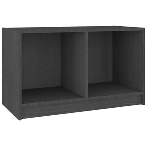 vidaXL Szafka pod telewizor, szara, 70x33x42 cm, lite drewno sosnowe