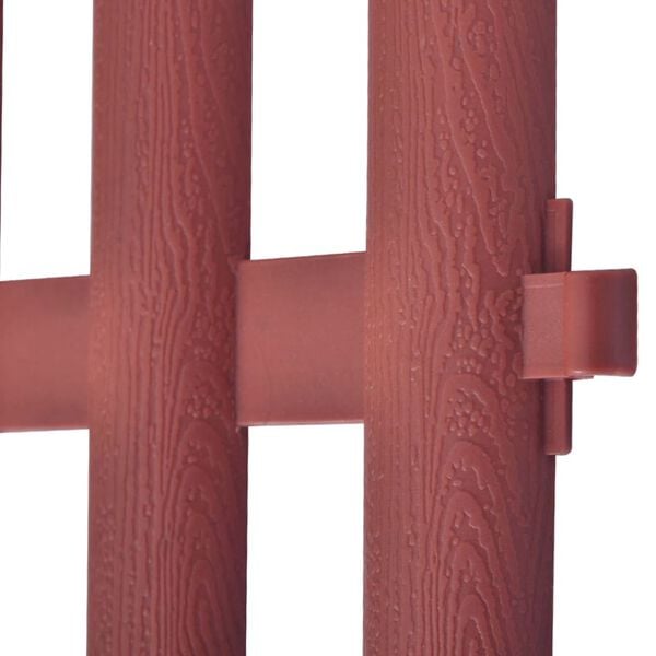 vidaXL Obrzeża ogrodowe, 17 szt., 10 m, brązowe