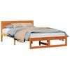 vidaXL Ramka ł&oacute;żka Woskowy Brąz 140 x 190 cm Lite drewno sosnowe