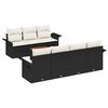 vidaXL Zestaw Sof na Ogr&oacute;d 8 szt. Czarny polirattan