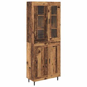 vidaXL Highboard 2 szt. Stare drewno 69,5 x 34 x 180 cm