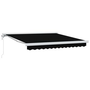 vidaXL Markiza wysuwana Czarny 300 x 250 x 165 cm Tkanina i Metal