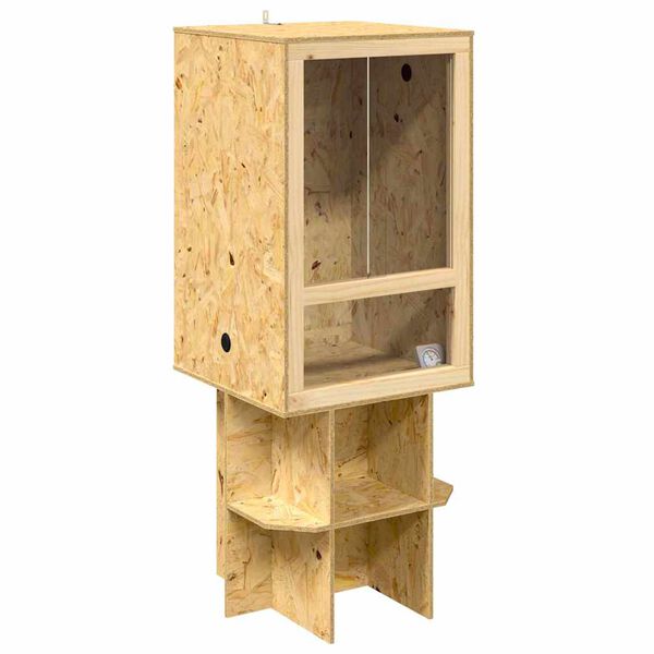 vidaXL Terrarium Brązowy 50 x 50 x 130 cm OSB