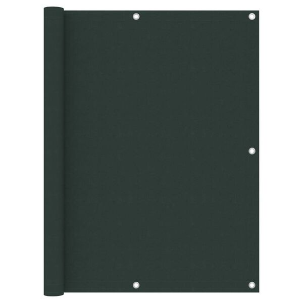 vidaXL Parawan balkonowy, ciemnozielony, 120x300 cm, tkanina Oxford