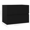vidaXL Szafka z wbudowaną umywalką, czarna, materiał drewnopochodny