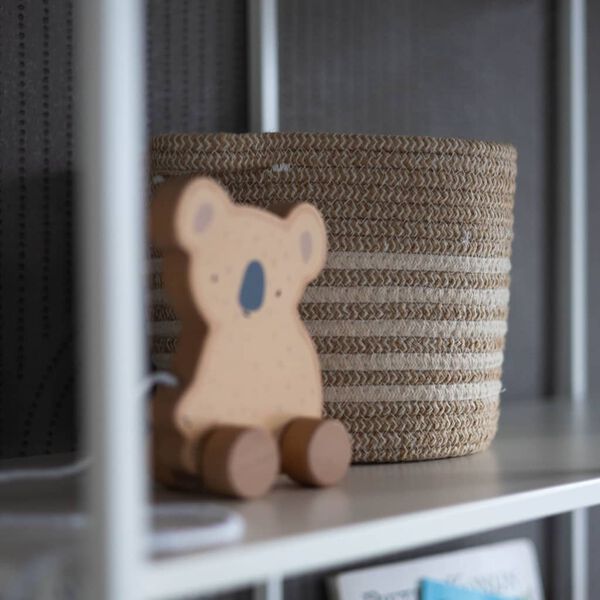 KidsDepot Zestaw 2 koszy Eran, bawełniany sznurek, beżowy