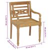 vidaXL Krzesła Batavia z poduszkami, 6 szt., lite drewno tekowe