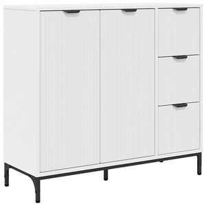 vidaXL Bufet Biały 89,5 x 33 x 82 cm Drewno inżynieryjne